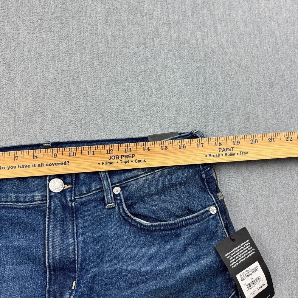 True Religion Jeans Mens 34x31 Rocco Moto Skinny Denim Pants Relaxed Casual NWT